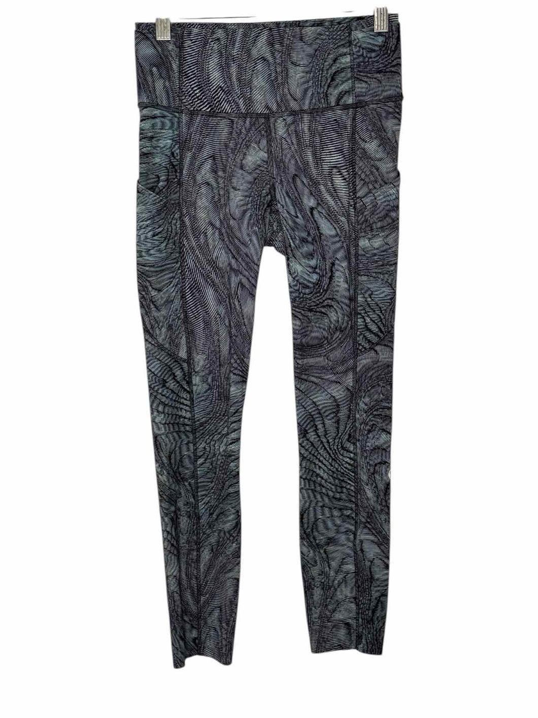 Lululemon Size 6 Grey Print Pre-Owned Leggings- Ladies