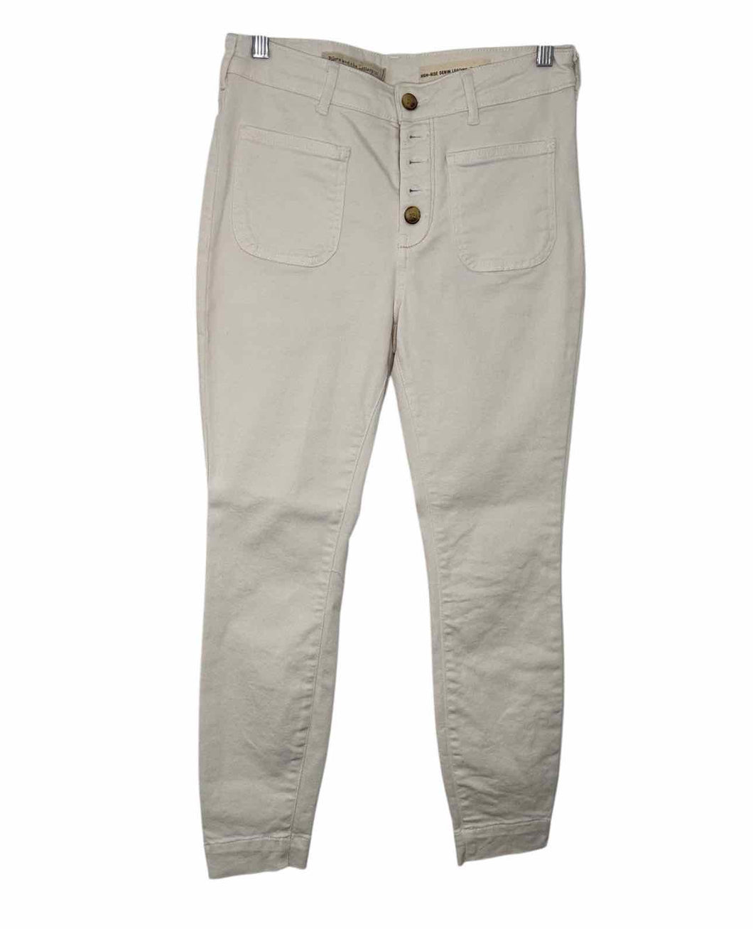 Pilcro Size 28 Cream Pre-Owned Jeans- Ladies