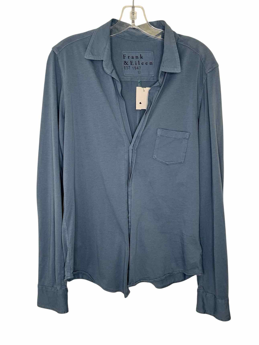 Frank & Eileen Size Large Blue Pre-Owned Shirt- Ladies