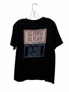 All Saints Co. Size Small Black Pre-Owned T-Shirt- Ladies