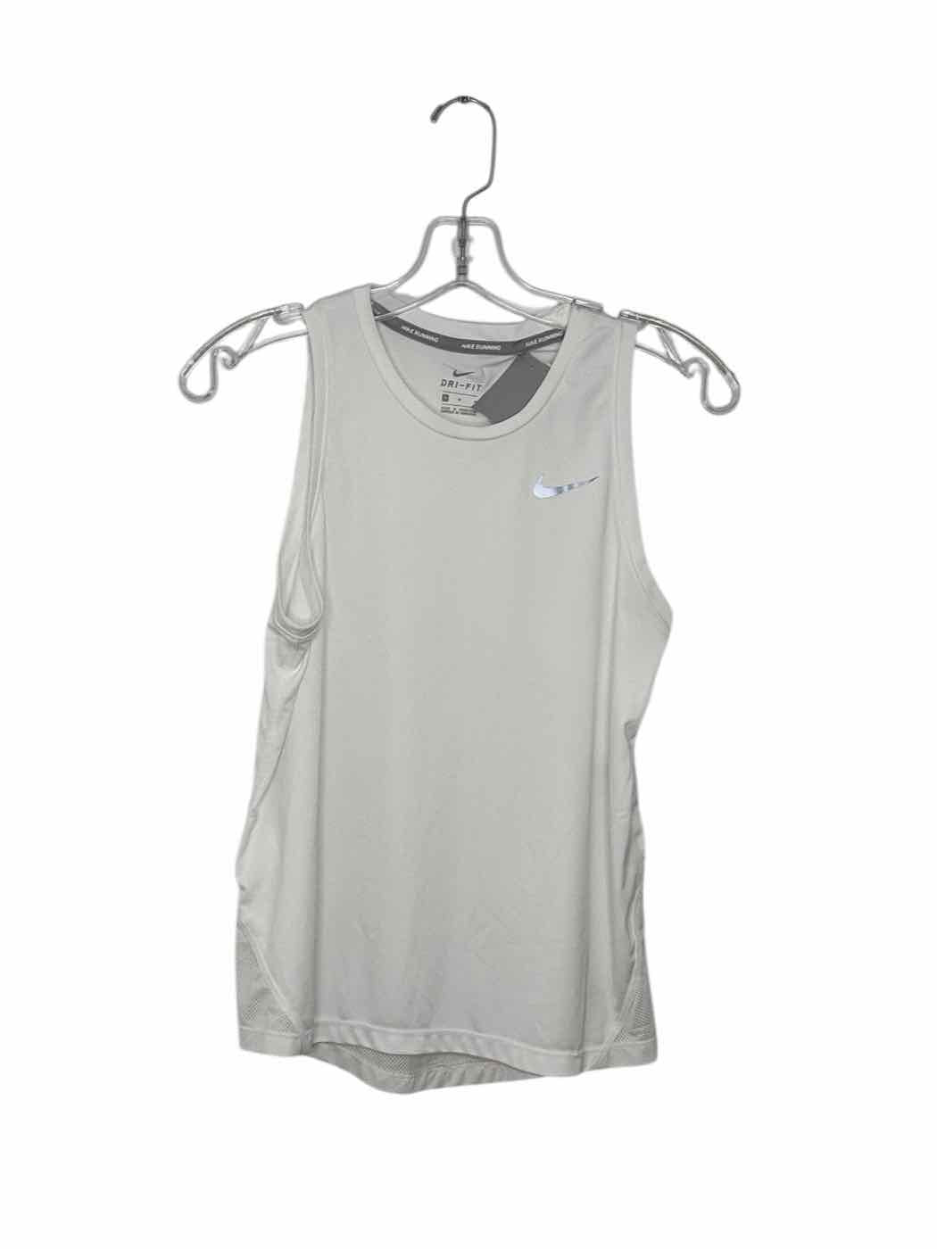 Nike Size Medium White Pre-Owned Tank Top- Ladies