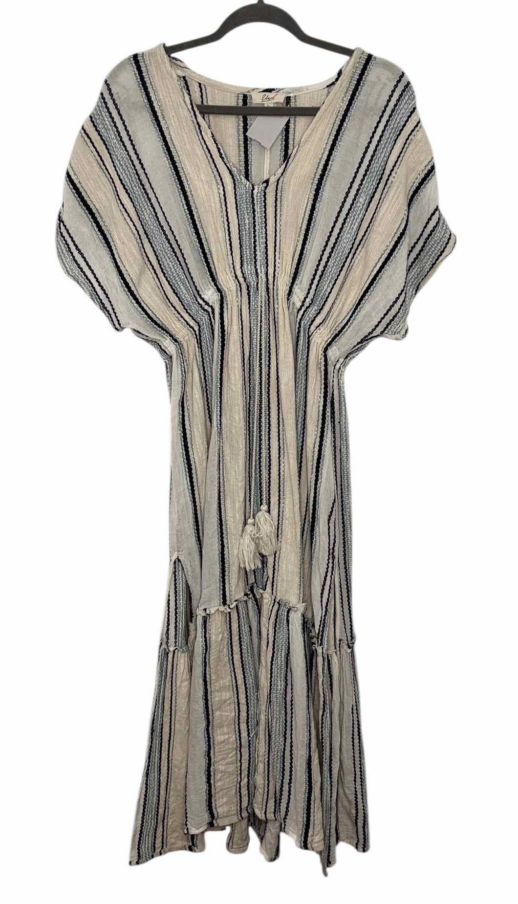 Elan Size Large Ivory Print Pre-Owned Dress- Ladies