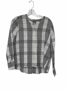 Madewell Size Small Grey Plaid Pre-Owned Shirt- Ladies