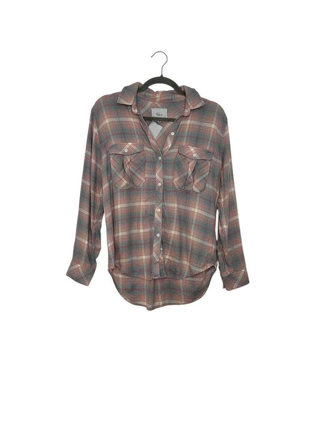Rails Size X- Small Pink Plaid Pre-Owned Shirt- Ladies