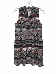 Two of Us Size Small Black Print Pre-Owned Dress- Ladies