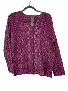 Johnny Was Size X- Small Purple Pre-Owned Blouse- Ladies