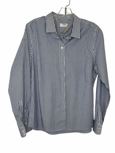 Untuckit Size 10 Blue Stripe Pre-Owned Shirt- Ladies