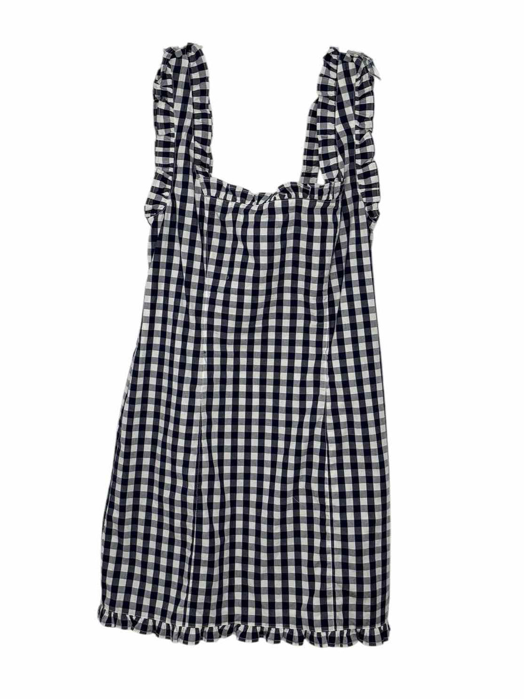 J Crew Size 6 Navy Print Pre-Owned Dress- Ladies