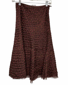 Size Small Brown Print Pre-Owned Skirt- Ladies