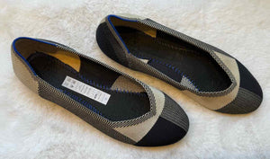 Rothy's Size 9 Grey Plaid Flats Pre-Owned Shoes- Ladies
