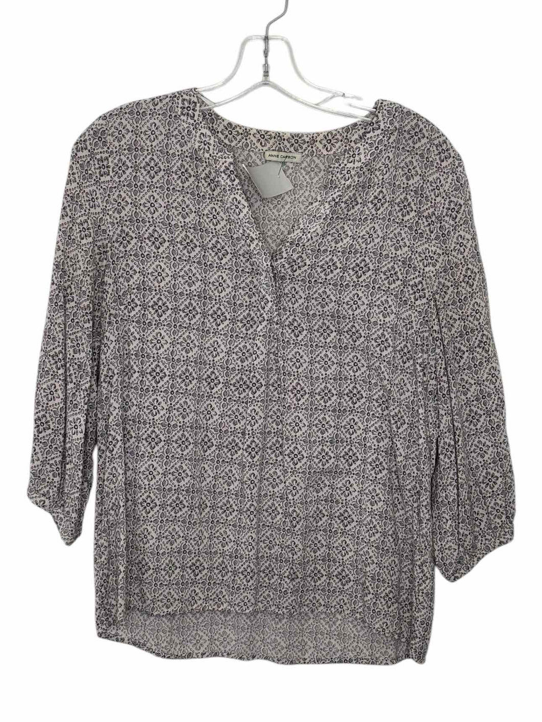 Size Medium Pink Print Pre-Owned Blouse- Ladies