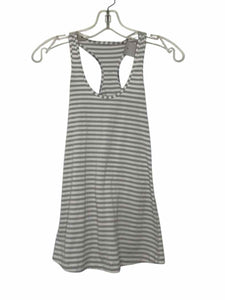 Lululemon Size Small Grey Stripe Pre-Owned Activewear- Tank