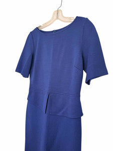 St John Size 6 Navy Pre-Owned Dress- Ladies