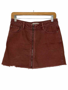 Free People Size 27 Brown Pre-Owned Skirt- Ladies