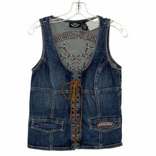 Load image into Gallery viewer, Harley Davidson Size Medium Denim Pre-Owned Vest- Ladies

