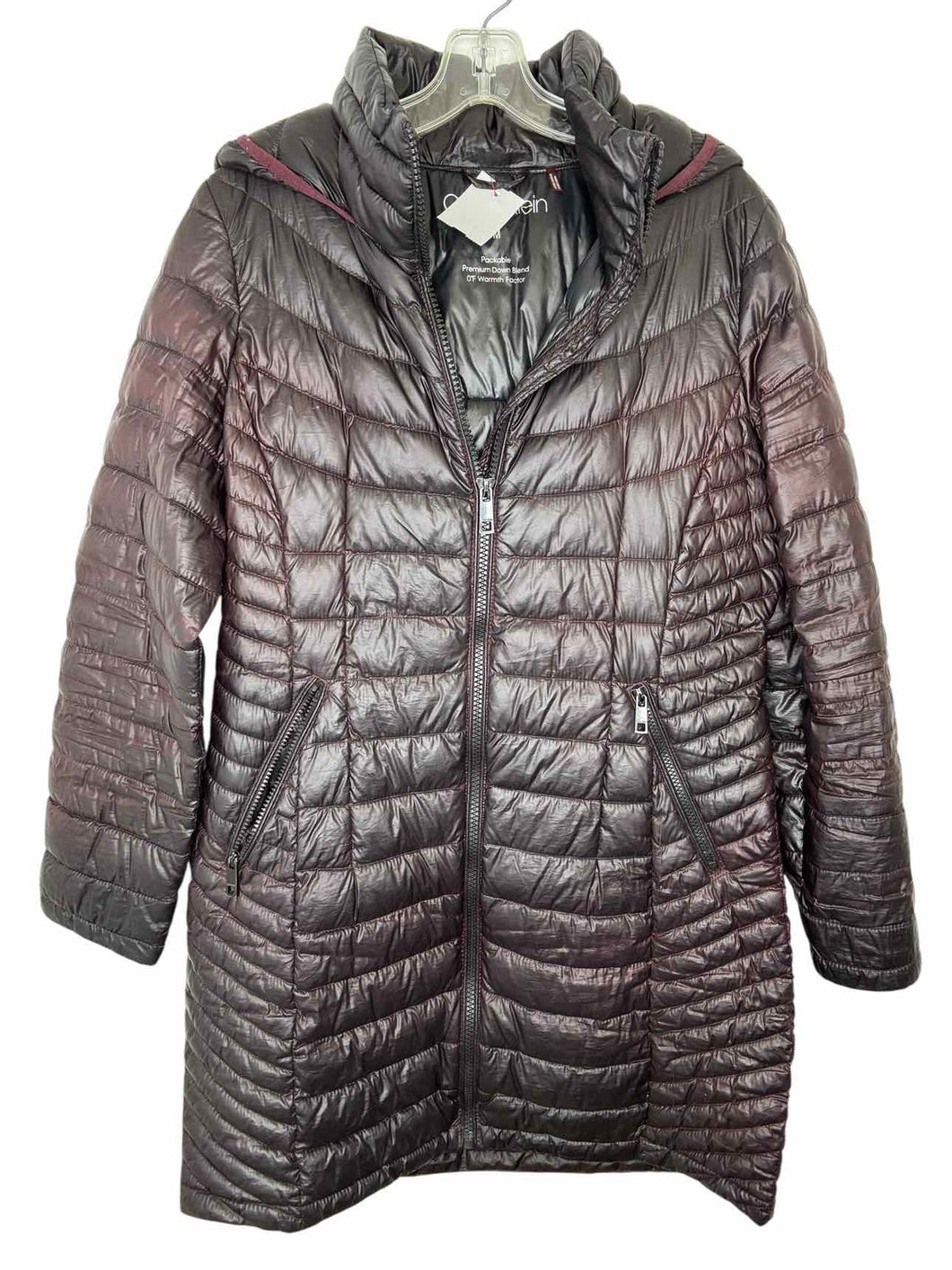 Calvin Klein Size Medium Black Pre-Owned Coat- Ladies