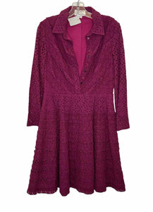Size 8 Burgundy Pre-Owned Dress- Ladies
