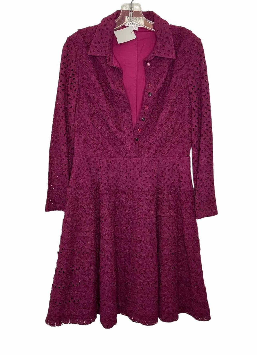 Size 8 Burgundy Pre-Owned Dress- Ladies