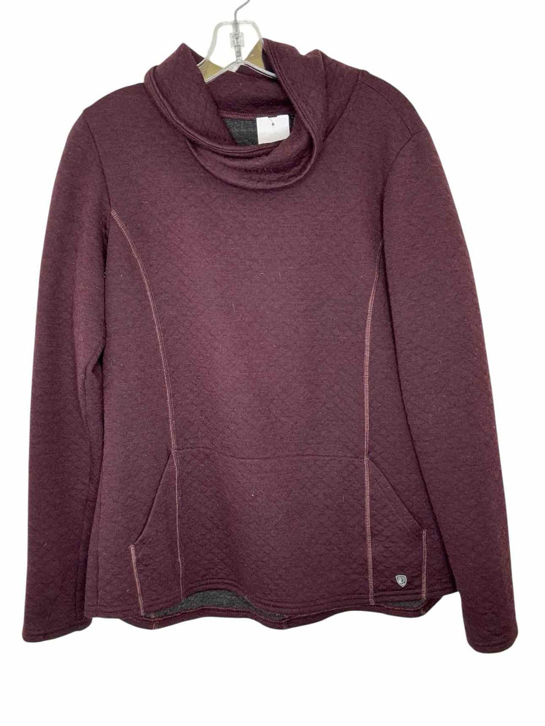 Kuhl Size Large Burgundy Pre-Owned Sweater- Ladies