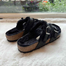 Load image into Gallery viewer, Birkenstock Size 38 Black Sandal Pre-Owned Shoes- Ladies
