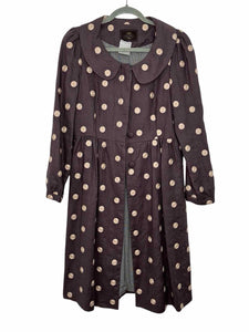 Tocca Size 6 Grey Print Pre-Owned Coat- Ladies