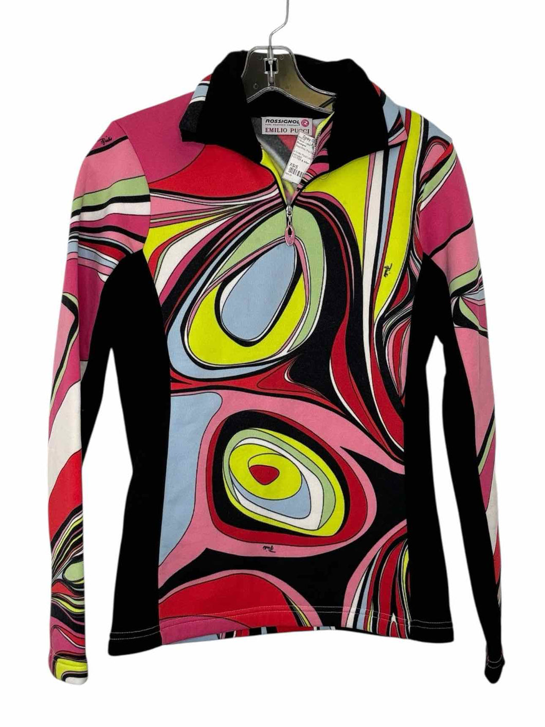 Rossignol Size XS/S Black Print Pre-Owned Pullover- Ladies