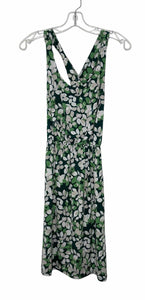 Gilli Size Medium Green Print Pre-Owned Dress- Ladies