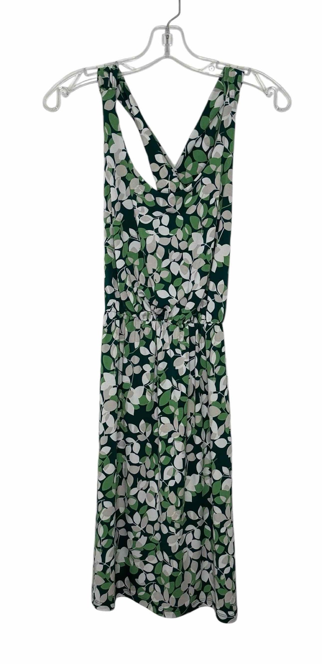 Gilli Size Medium Green Print Pre-Owned Dress- Ladies
