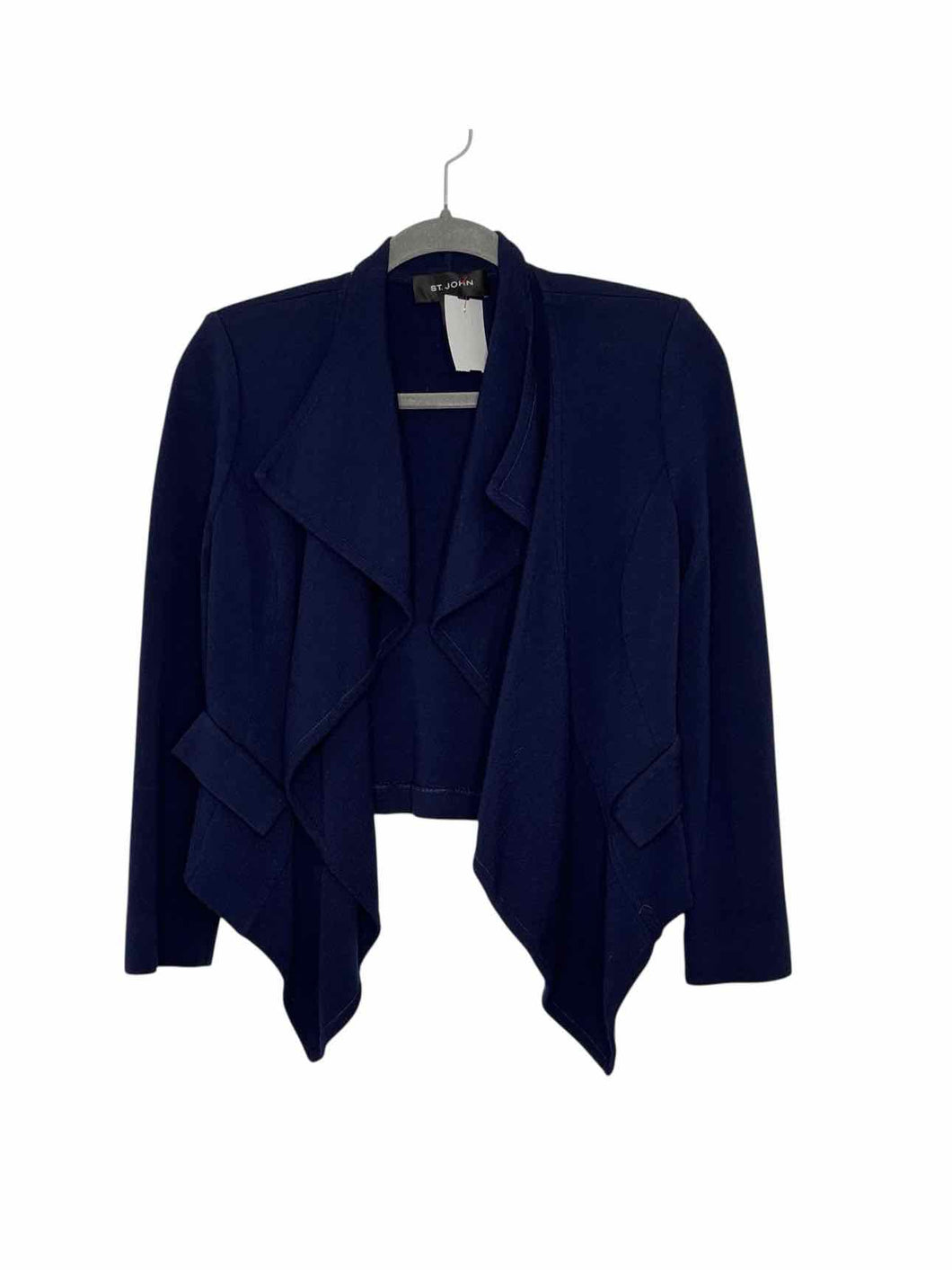 St John Size 4 Navy Pre-Owned Blazer/Indoor Jacket- Ladies