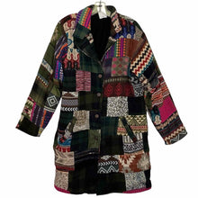 Load image into Gallery viewer, Sacred Threads Size S/M Green Print Pre-Owned Coat- Ladies
