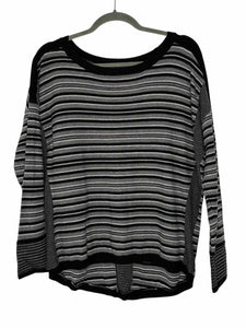 Prana Size Small Black Stripe Pre-Owned Sweater- Ladies