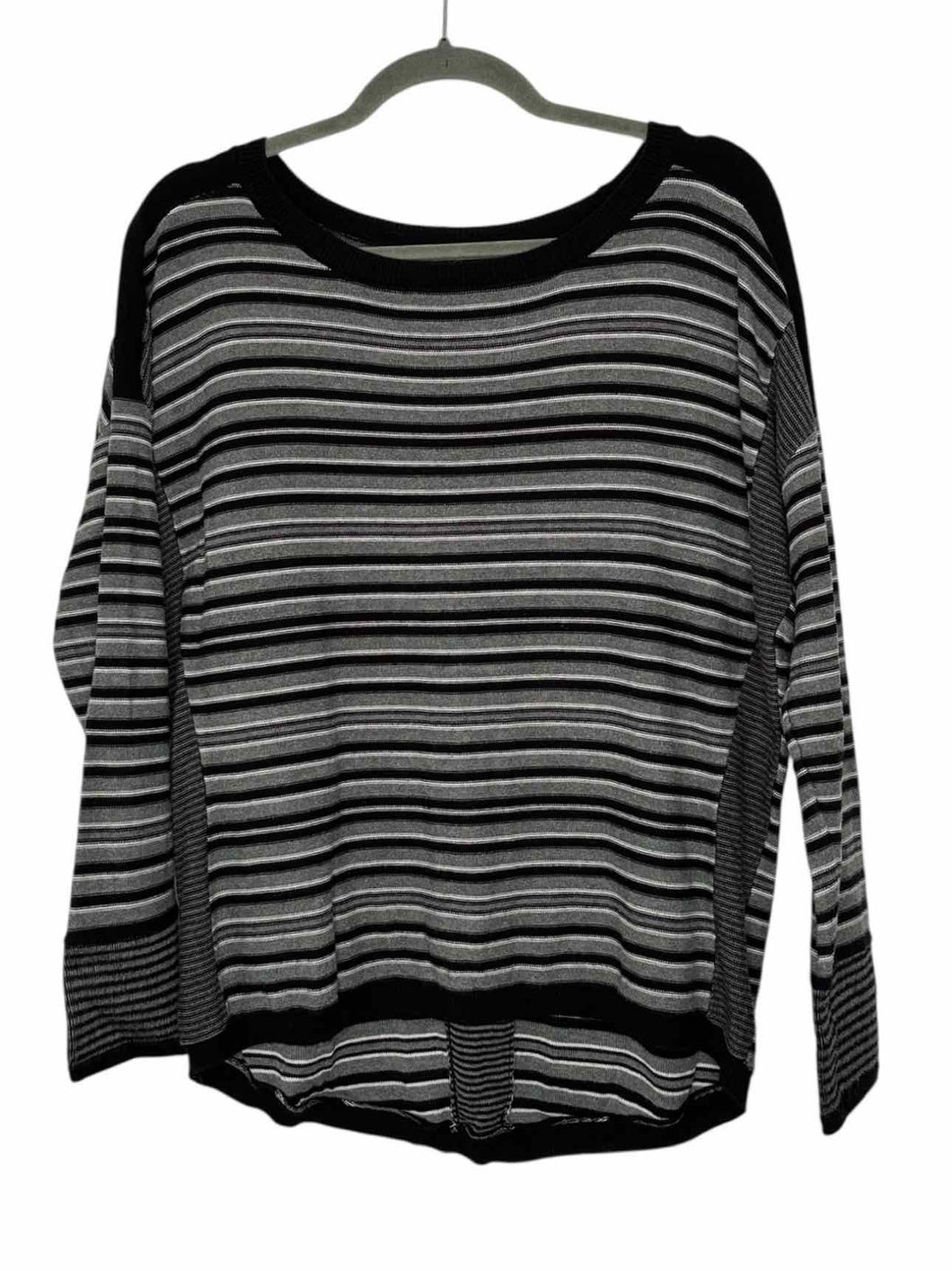 Prana Size Small Black Stripe Pre-Owned Sweater- Ladies