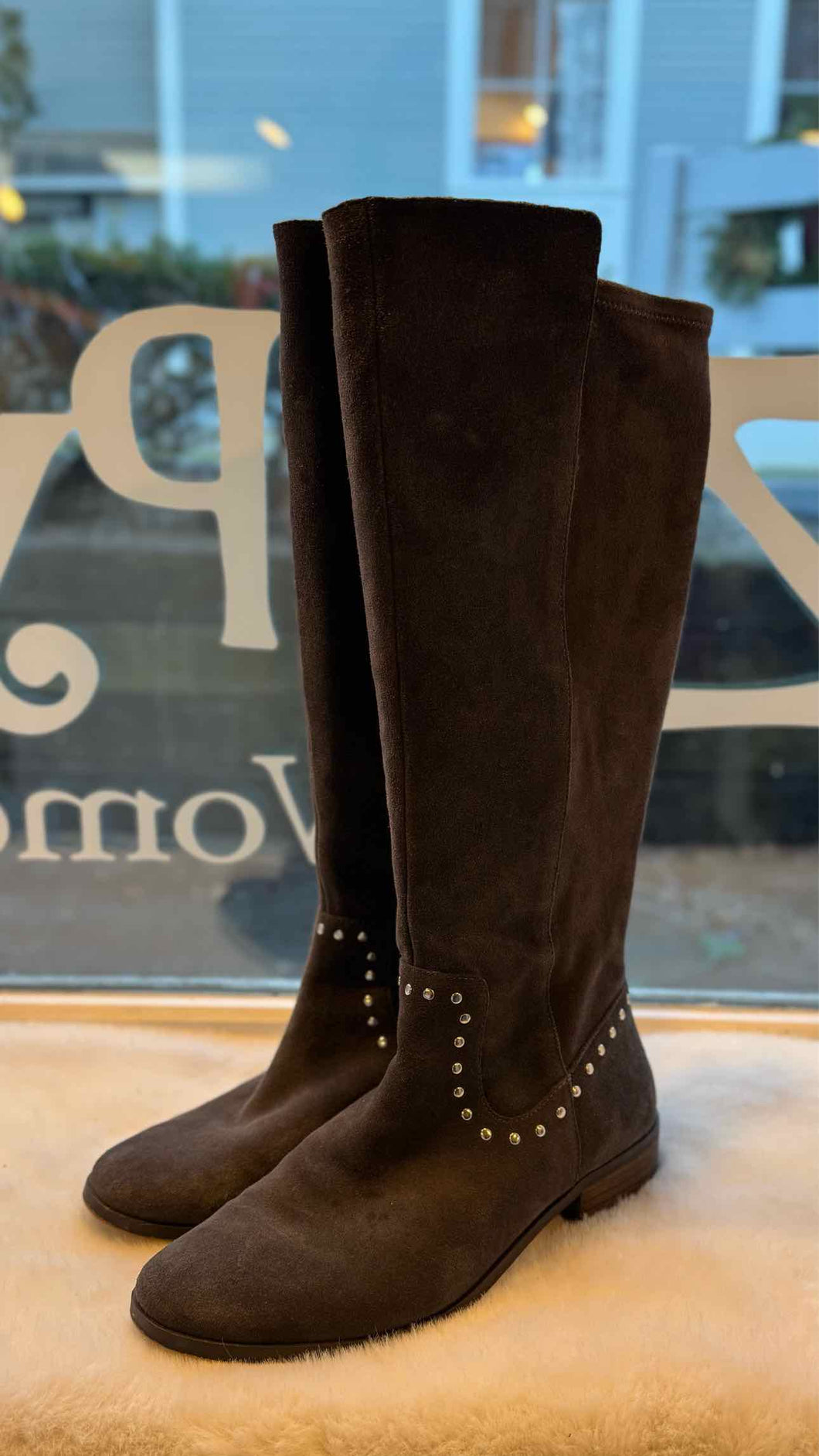 Sole Society Size 9.5 Charcoal Pre-Owned Boots- Ladies