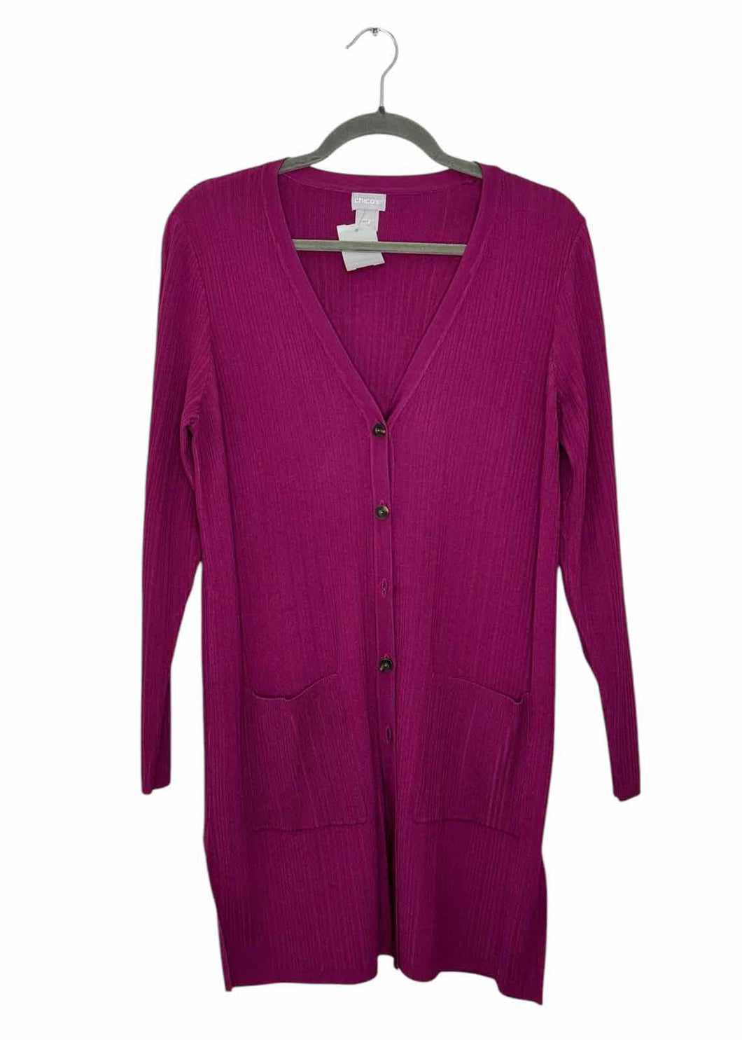 Chicos Size Medium Fuchsia Pre-Owned Sweater- Ladies