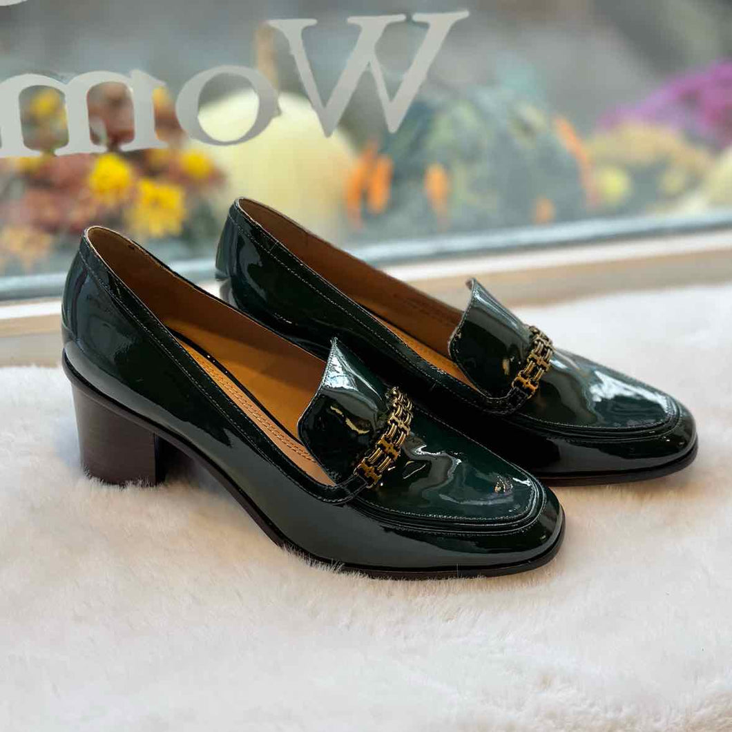Tory Burch Size 8.5 Green Heels Pre-Owned Shoes- Ladies