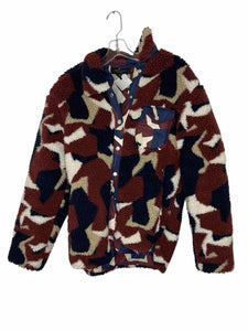 Rag & Bone Size Medium Maroon Print Pre-Owned Fleece- Ladies