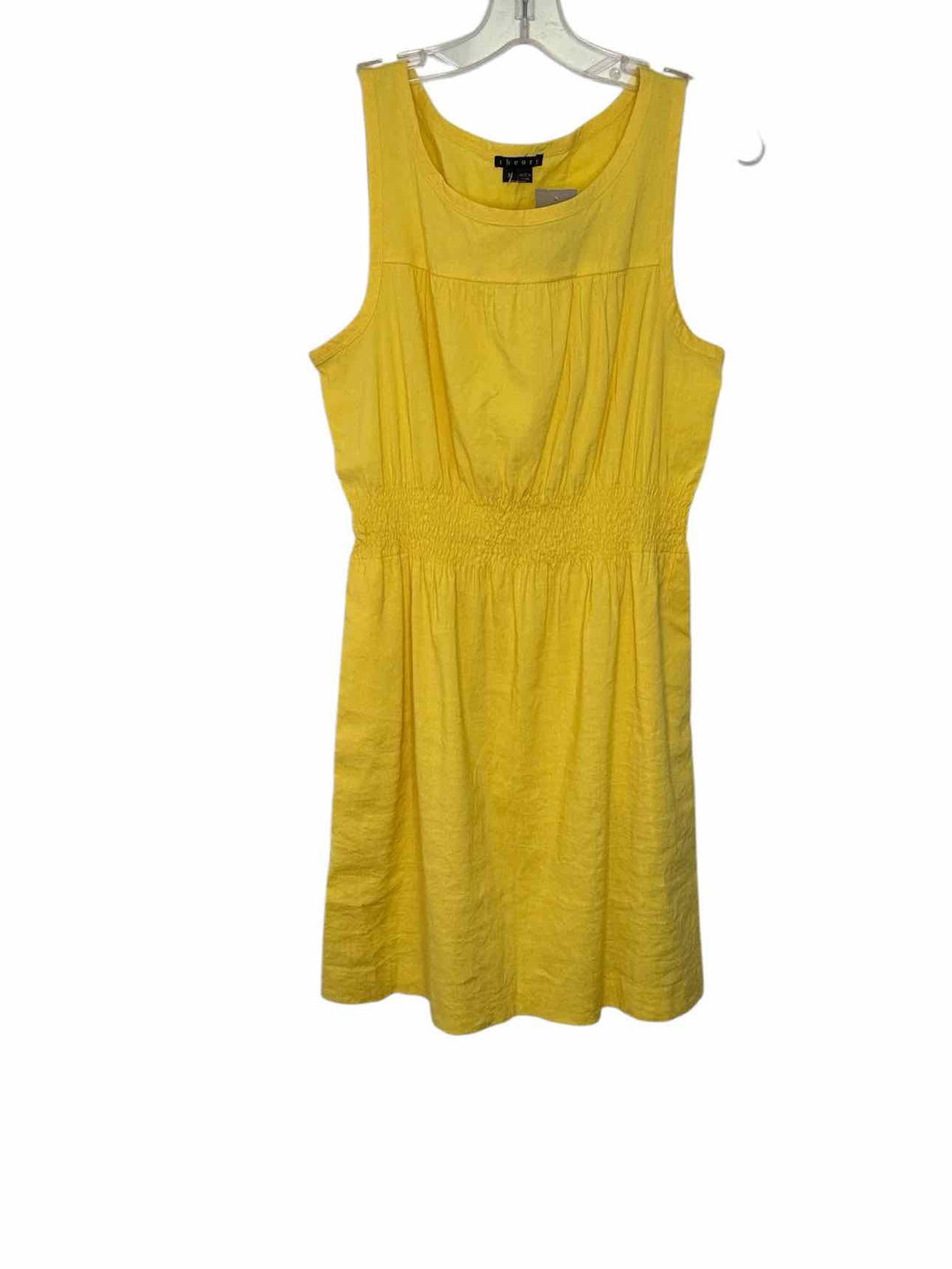 Theory Size Medium Yellow Pre-Owned Dress- Ladies