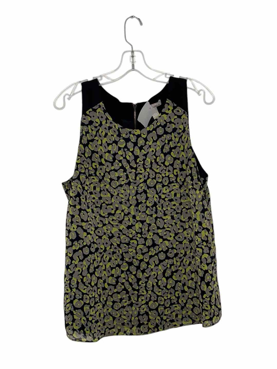 Banana Republic Size Large Blk/Grn Pre-Owned Tank Top- Ladies