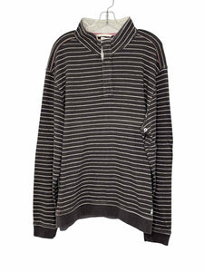 Tommy Bahama Size XL Grey Stripe Pre-Owned Sweatshirt- Mens
