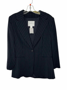 Votre Nom Size 6P Navy Stripe Pre-Owned Blazer/Indoor Jacket- Ladies
