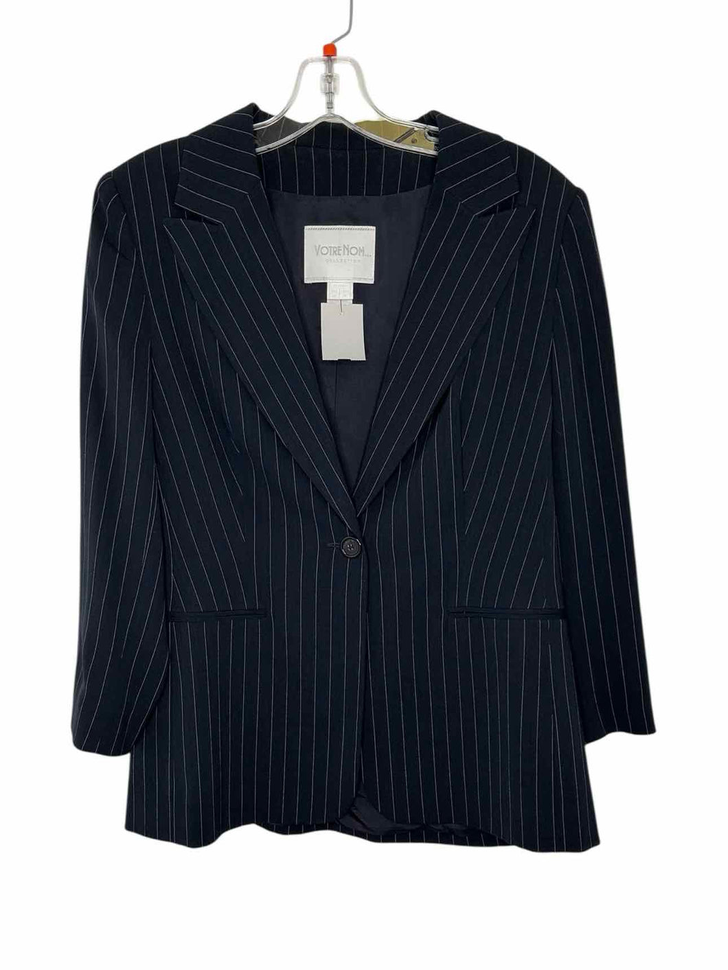 Votre Nom Size 6P Navy Stripe Pre-Owned Blazer/Indoor Jacket- Ladies