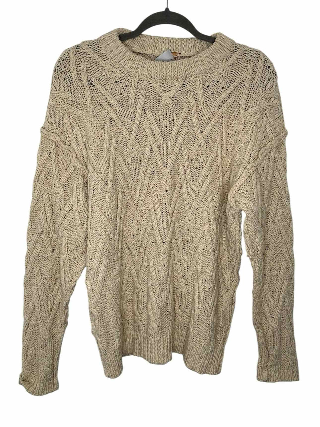 Free People Size X- Small Cream Pre-Owned Sweater- Ladies