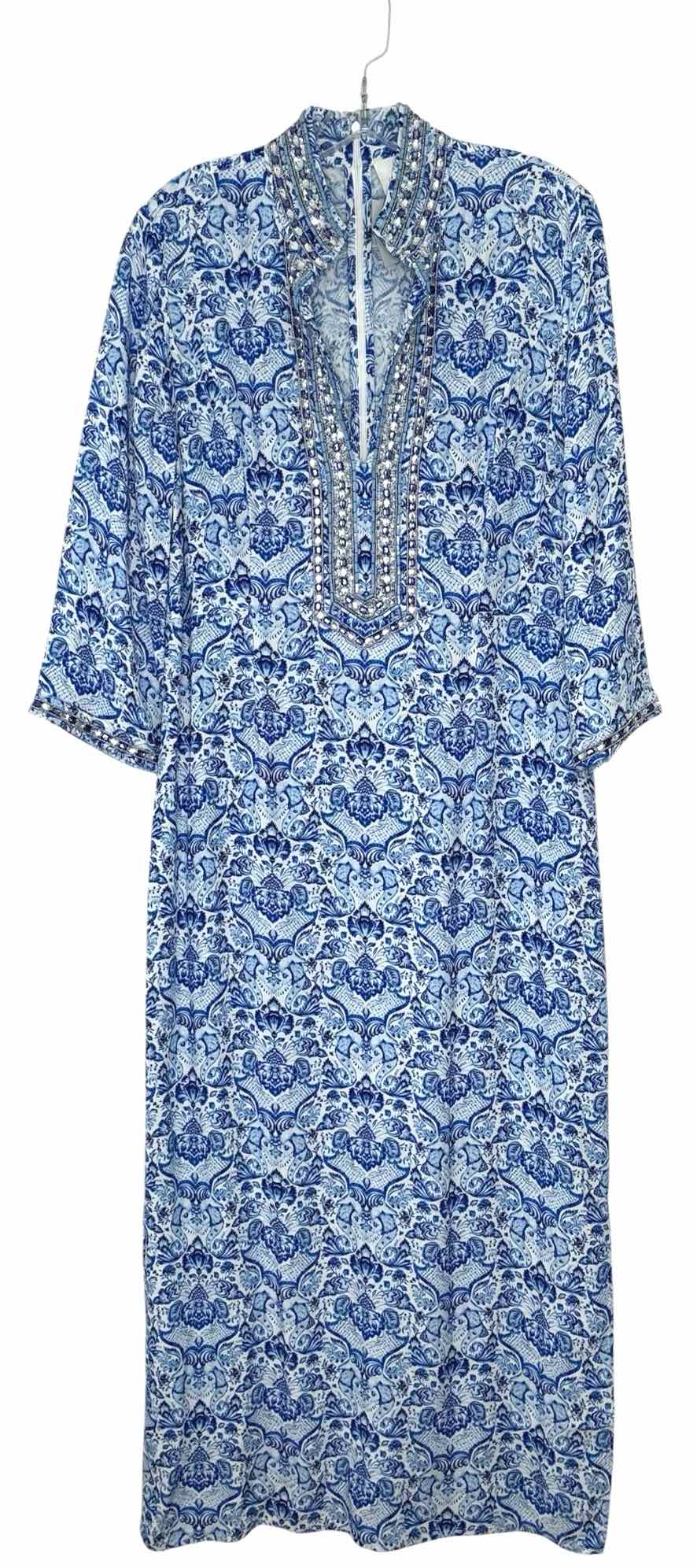 nicoblu dresses Nico Blu Size 10 Blue Print Pre-Owned Dress- Ladies