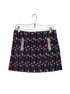 Lilly Pulitzer Size 4 Navy Print Pre-Owned Skirt- Ladies