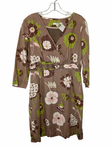 Boden Size 8 Brown Print Pre-Owned Dress- Ladies