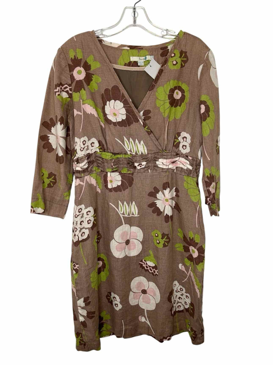 Boden Size 8 Brown Print Pre-Owned Dress- Ladies