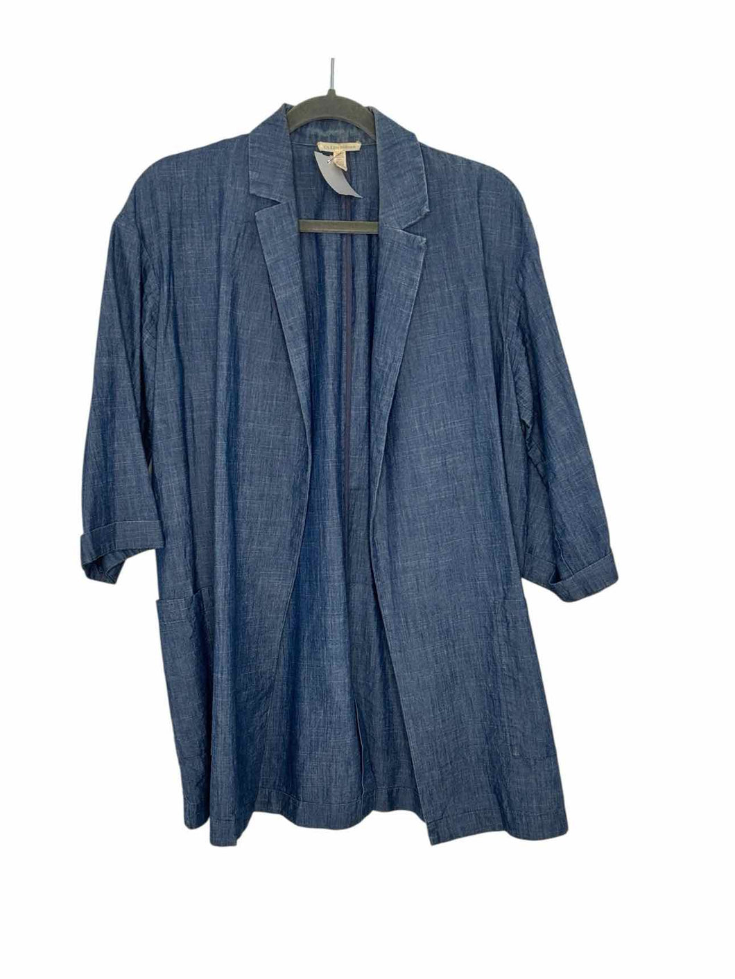 Eileen Fisher Size X- Small Blue Pre-Owned Blazer/Indoor Jacket- Ladies