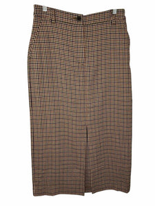 Cabi Size 6 Tan Plaid Pre-Owned Skirt- Ladies
