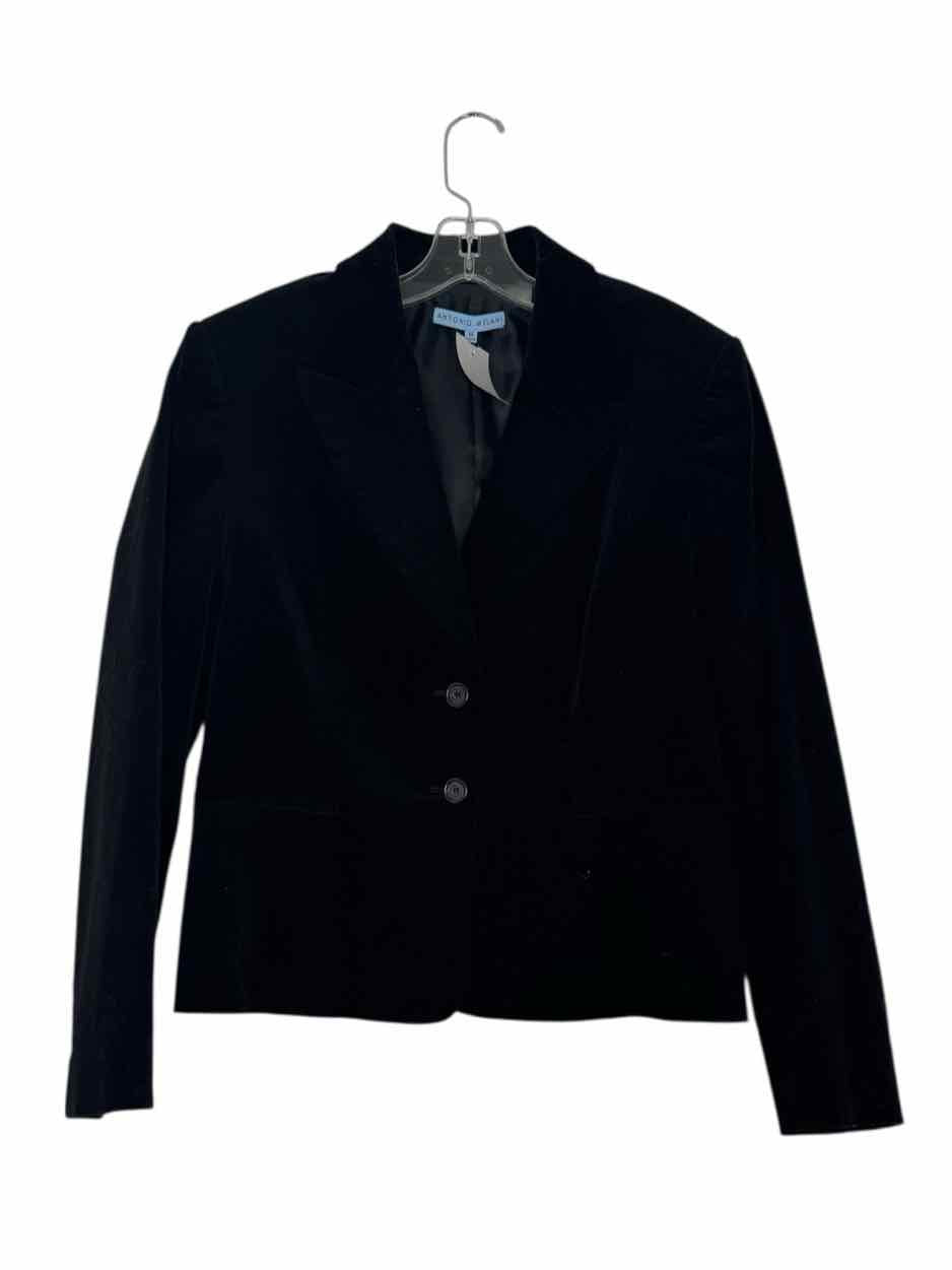 Antonio Melani Size 12 Black Pre-Owned Blazer/Indoor Jacket- Ladies