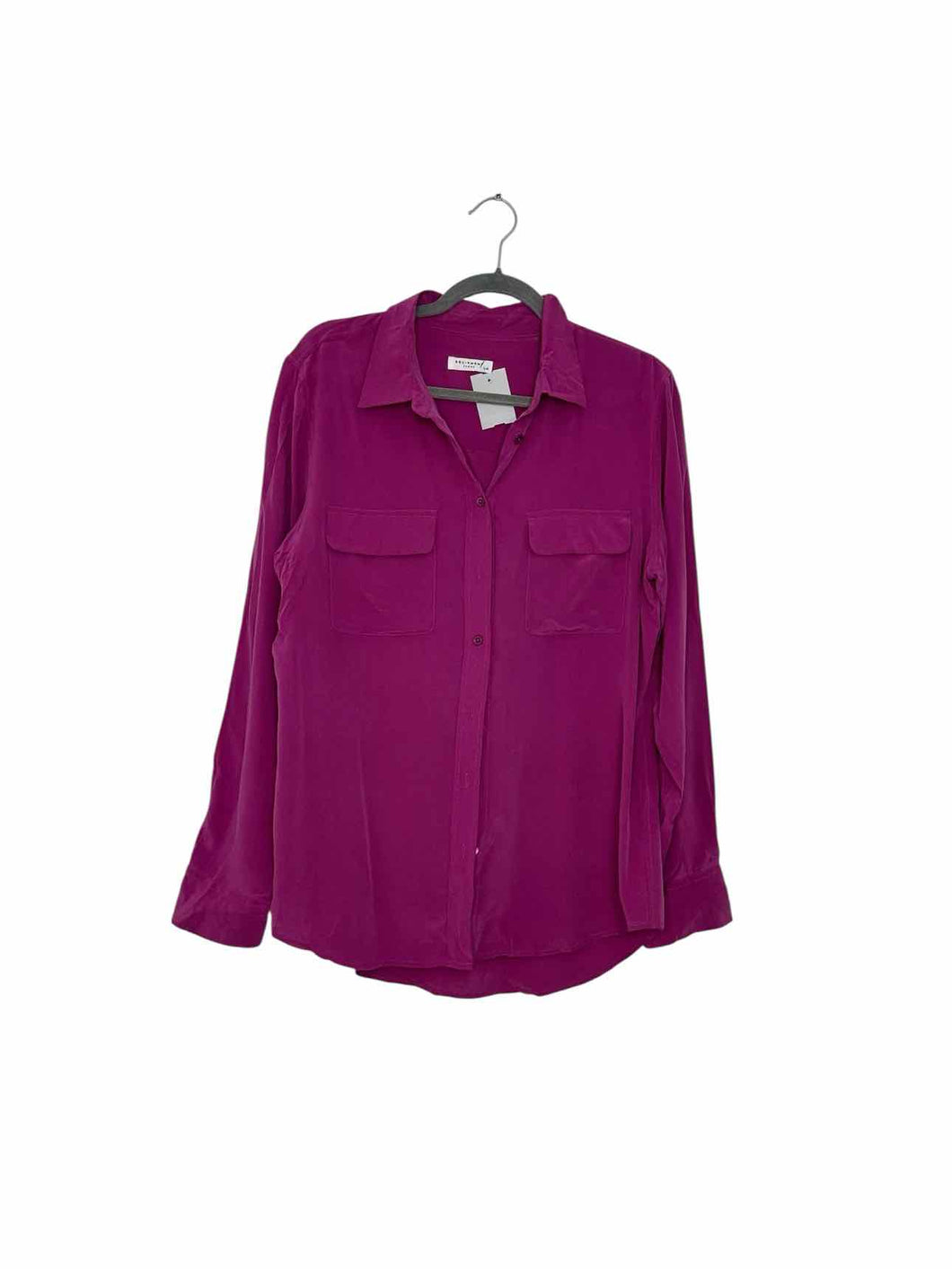 Equipment Size Large Pink Pre-Owned Blouse- Ladies
